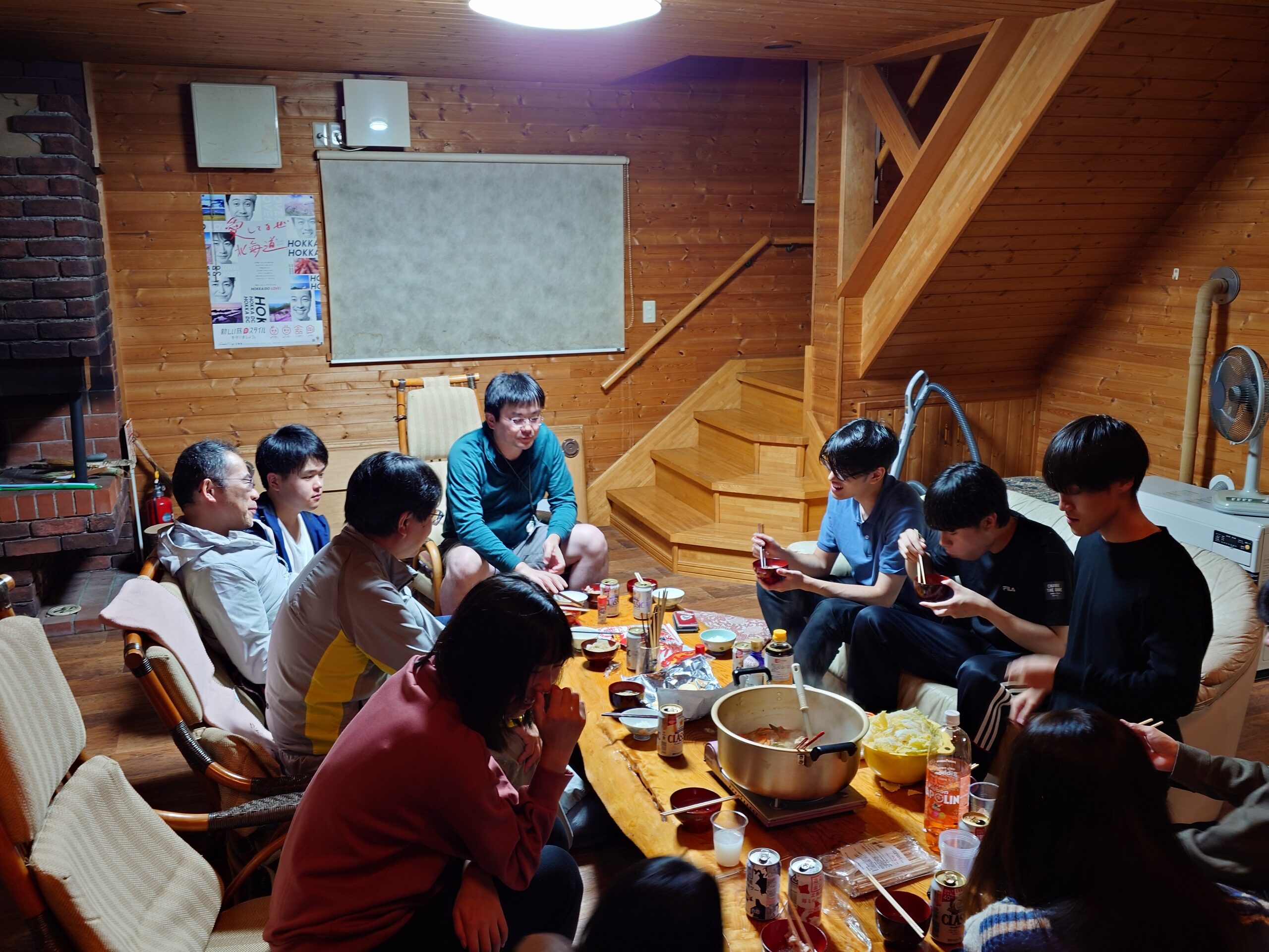 パークゴルフ場での集合写真