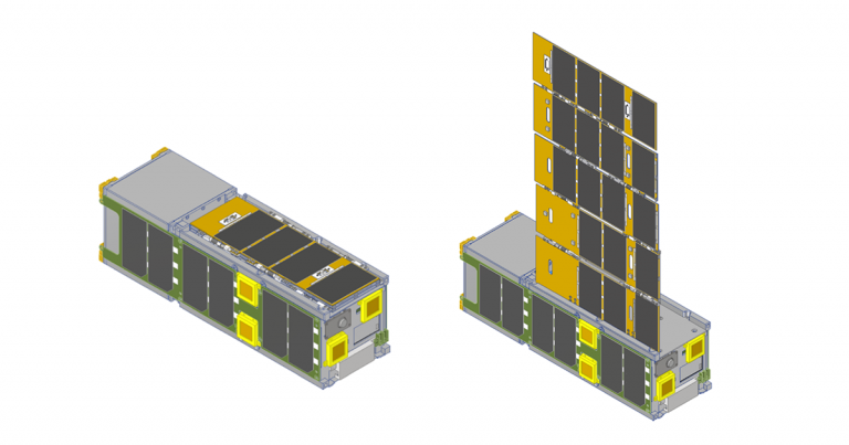 図1 超小型人工衛星 HOKUSHIN-1 外観イメージCG